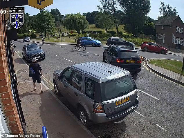 Moment Children in Need chairman smashes female cyclist off her bike ...