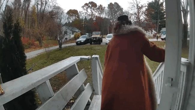 Dramatic Moment Woman Takes Fall Off Porch Bench