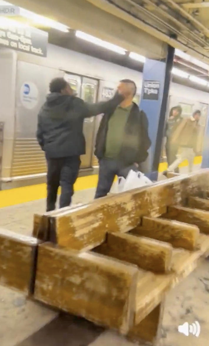 Two men slashed in face on busy NYC subway platform — attacker remains ...