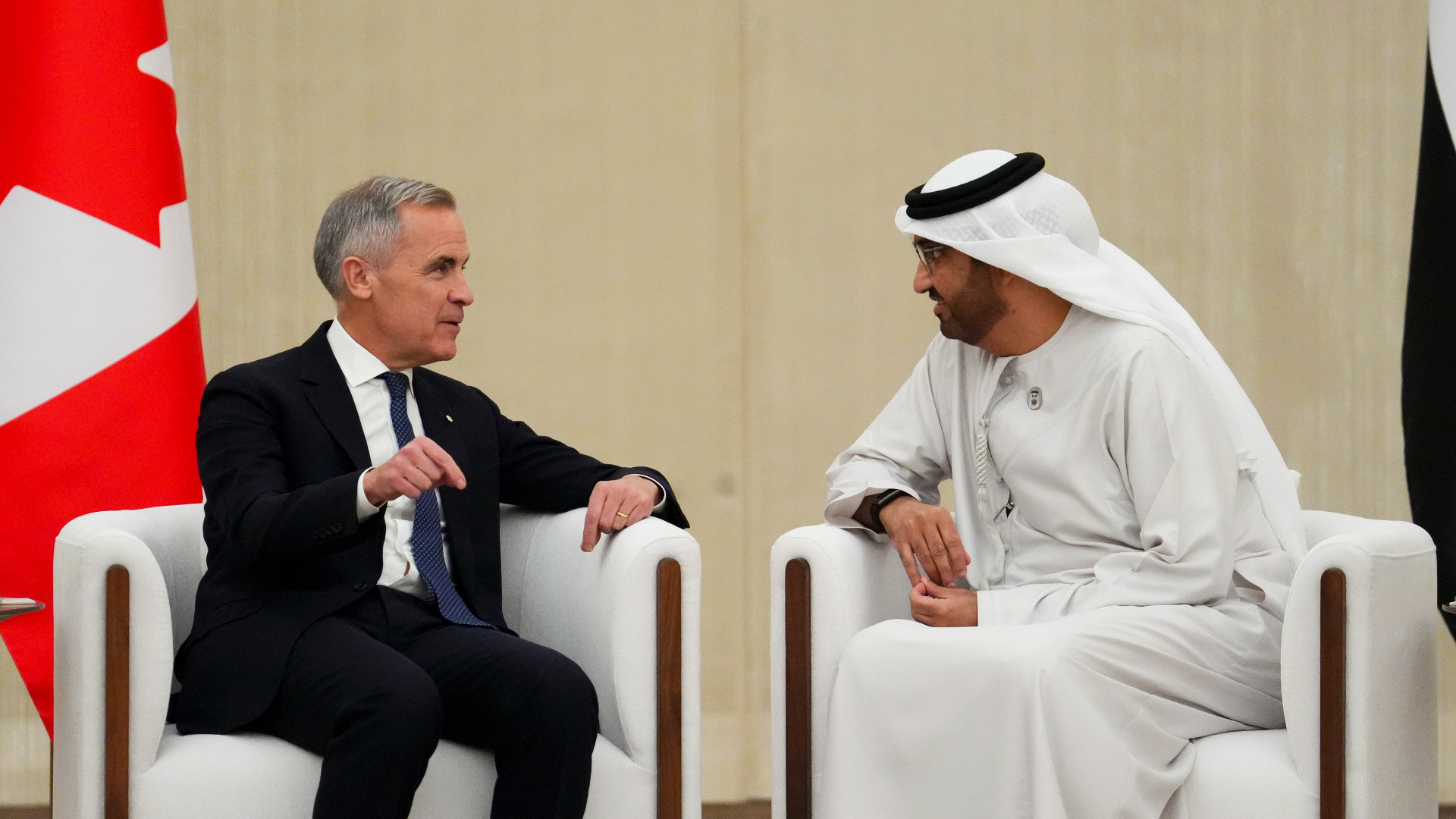 Carney arrives in Abu Dhabi for investment talks