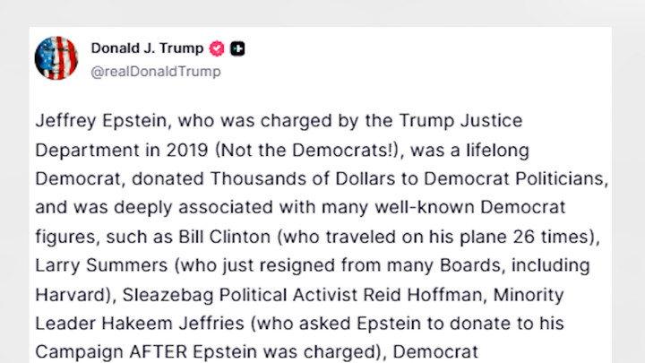 Trump aprueba la desclasificación de los archivos de Epstein