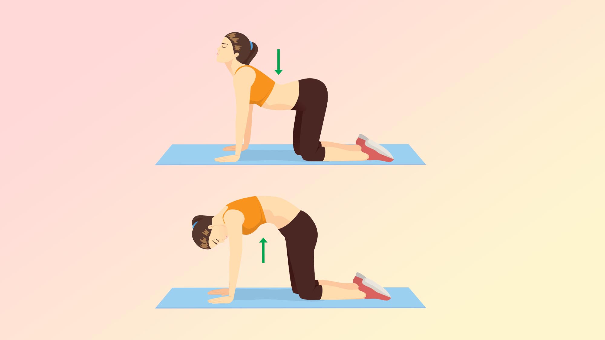 how to do the cat/cow yoga pose