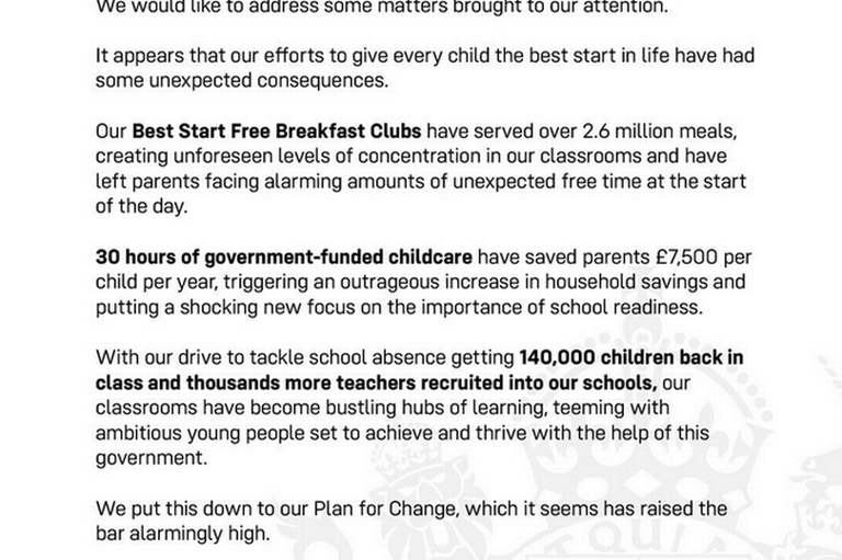 Department for Education's 'apology' sparks outrage among Brits on Facebook