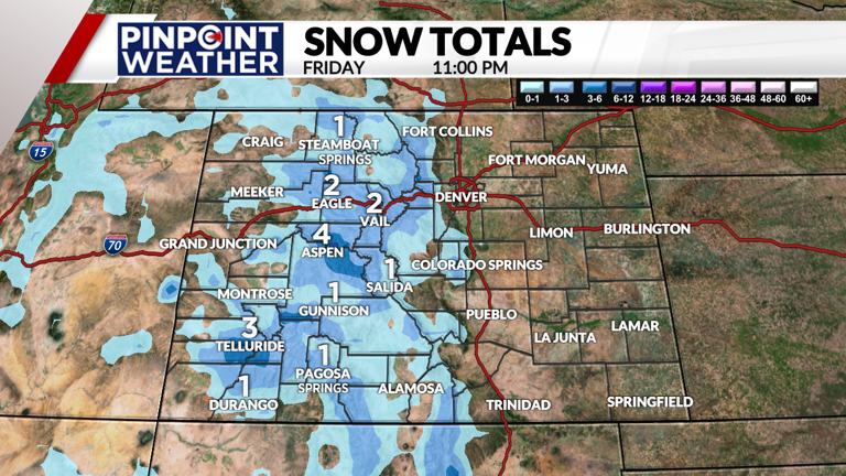Denver weather: Rain showers return, Mountain snow
