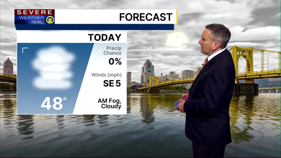 Areas of dense fog to start your morning, cloudy skies throughout the day