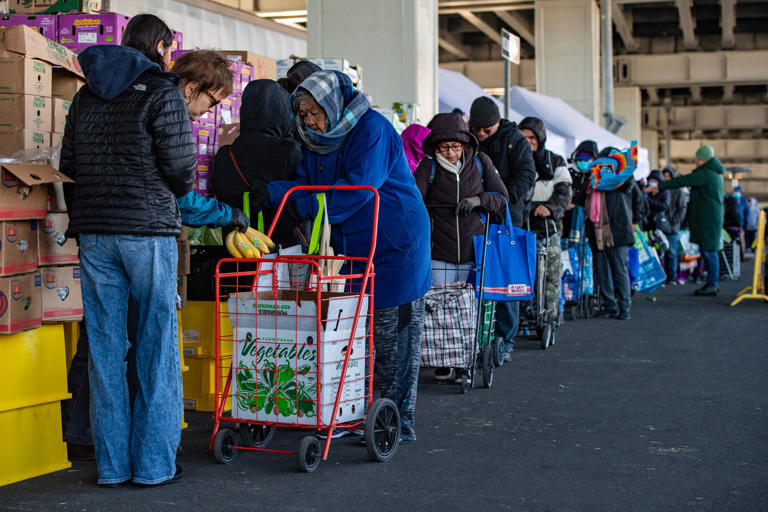 Americans are experiencing surges in grocery prices. / JOSEPH PREZIOSO / AFP via Getty Images