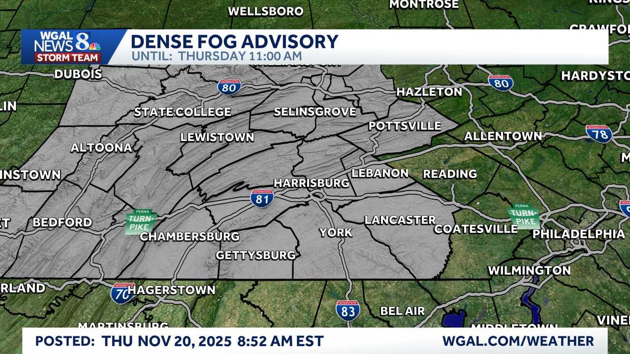 UPDATE | Dense fog advisory extended