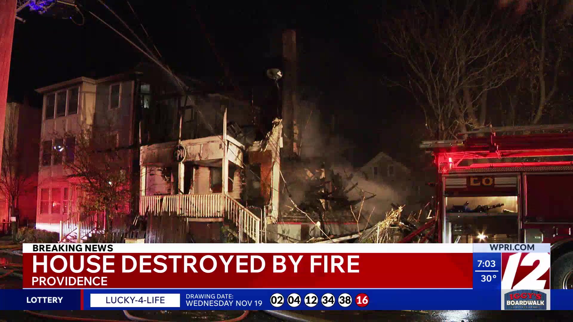 Providence multi-family home destroyed by fire