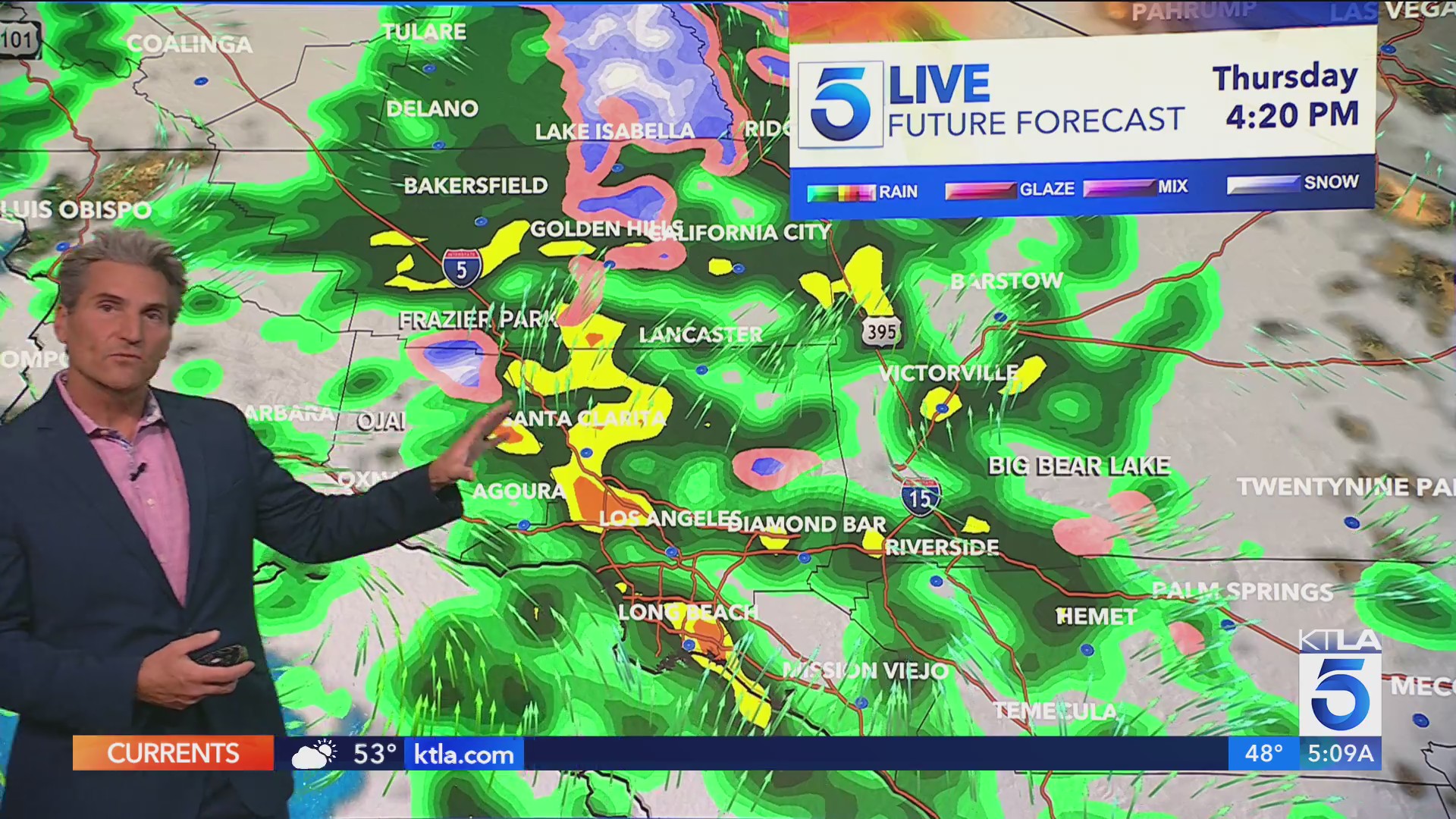 Storm to brings rain, mountain snow to Southern California through Friday