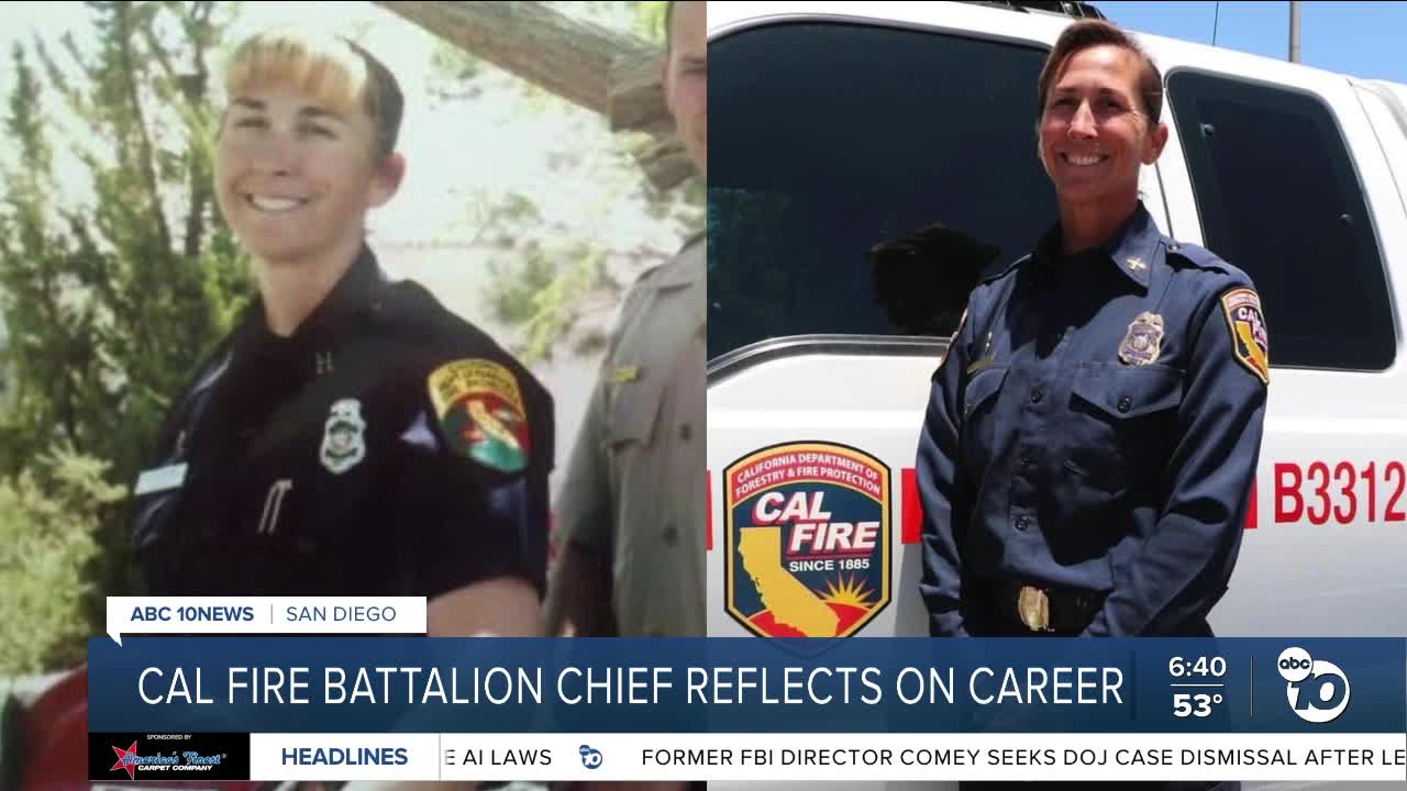 Longest-serving female firefighter in Cal Fire San Diego to retire