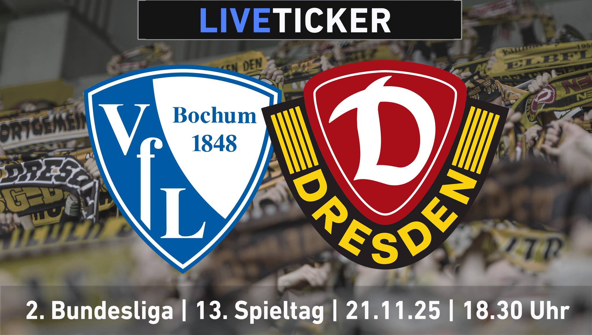 Liveticker zum Nachlesen: VfL Bochum gegen Dynamo Dresden