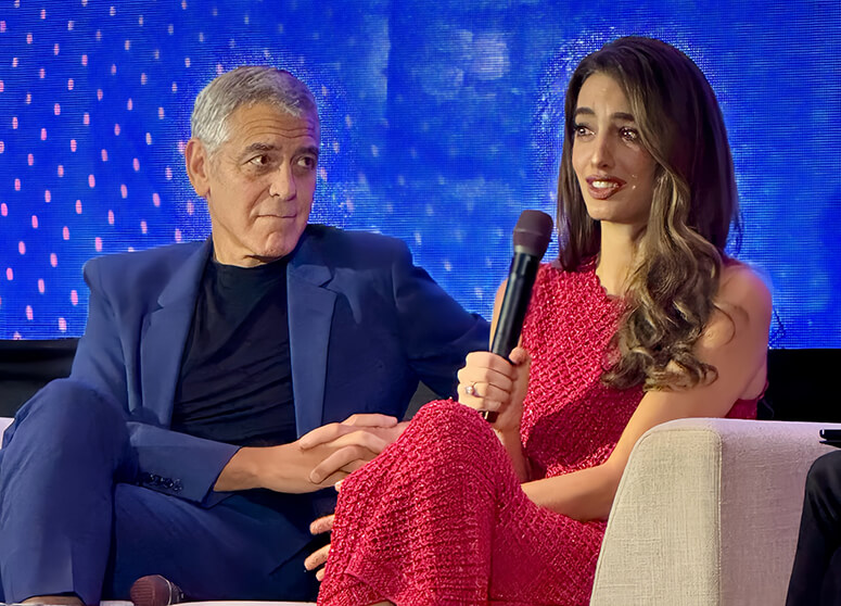 George and Amal Clooney bring gravitas and glamor to the Social Good Summit at the Lanson Hotel in Metro Manila.