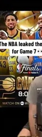 The NBA Leaked the Script for Game 7 👀