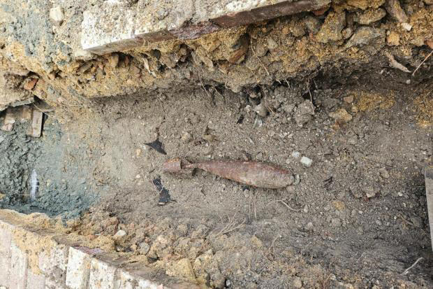 Suspected wartime bomb shell found in ground near Dartford
