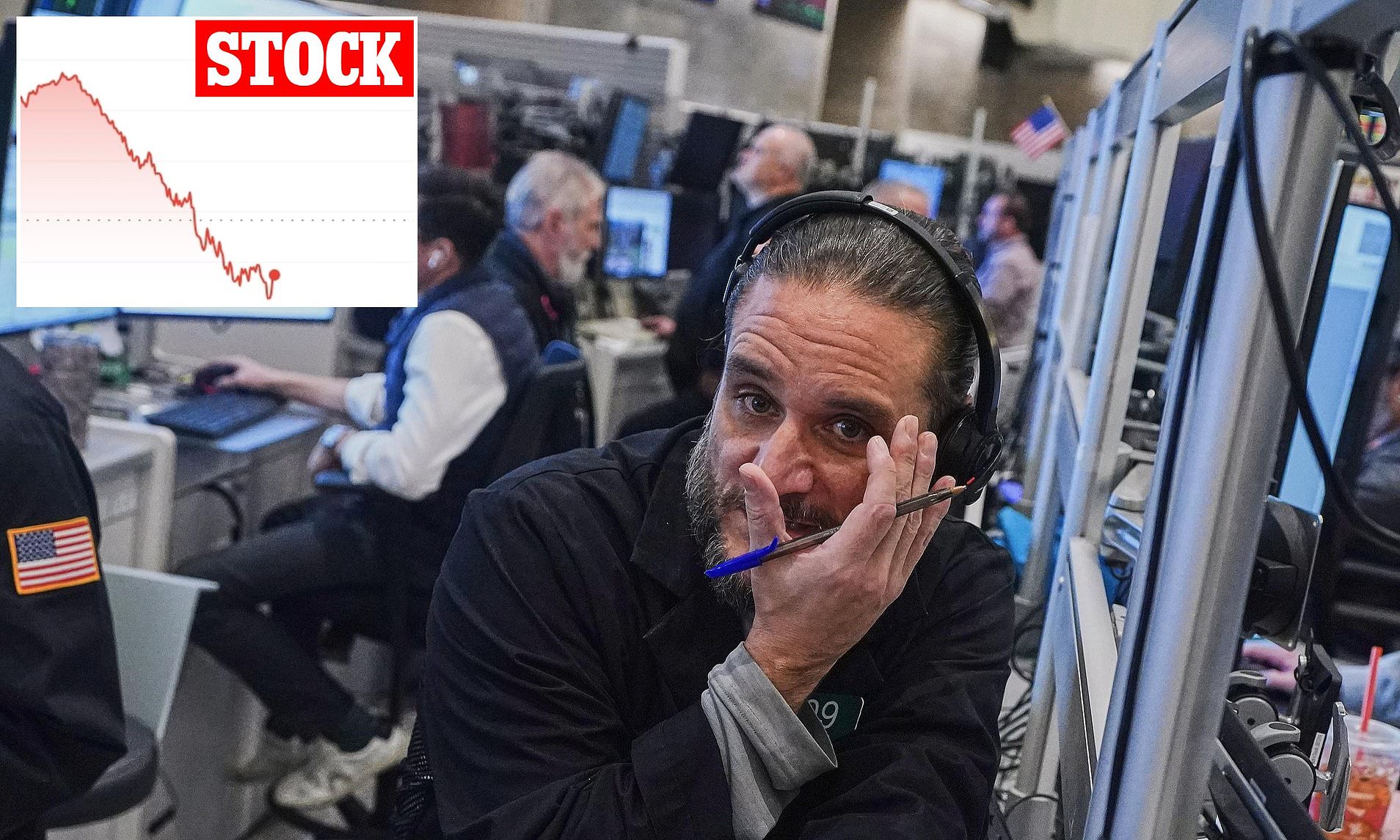 Wall Street stunned as stocks suddenly drop like a stone and turn red ...