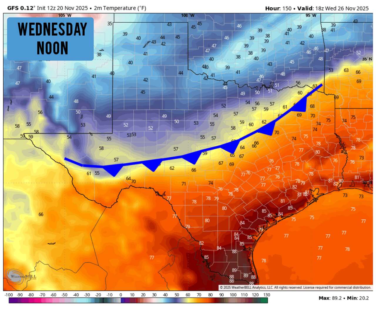 Texas cold front expected just ahead of Thanksgiving. Here's what to ...