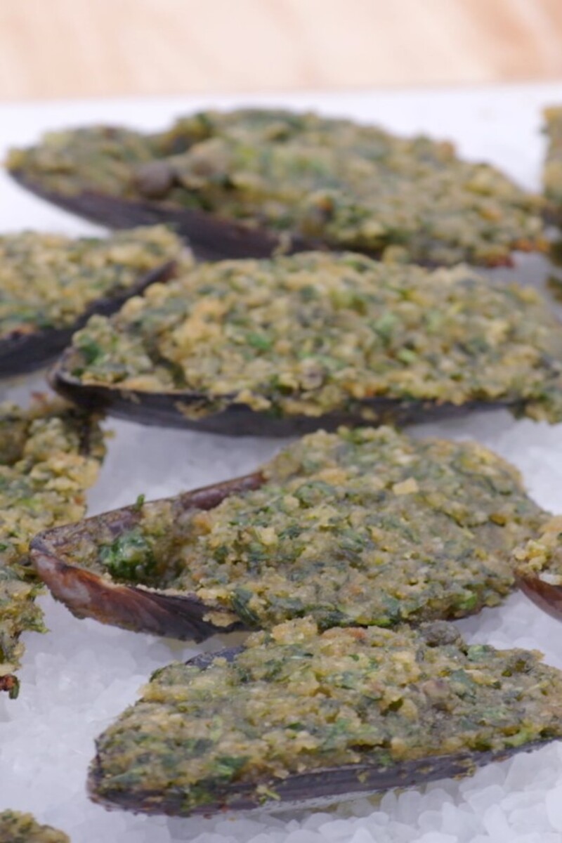 Grilled mussels with herb butter, ocean fresh and flavorful