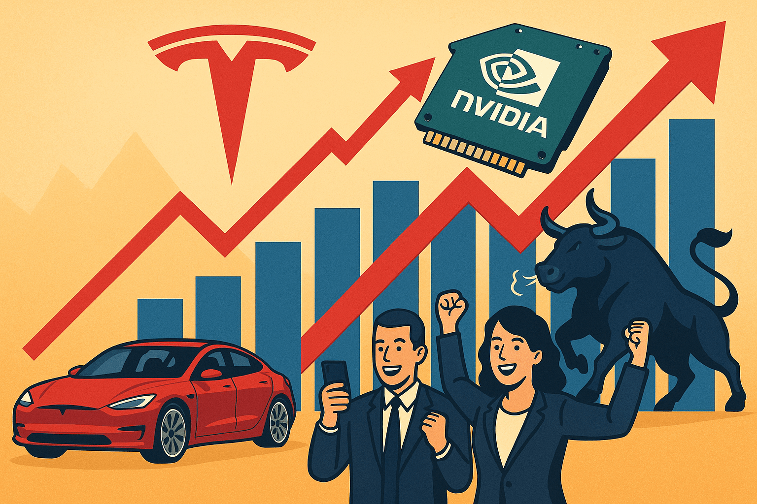 Why Tesla stock is soaring 6% after Nvidia’s blockbuster earnings