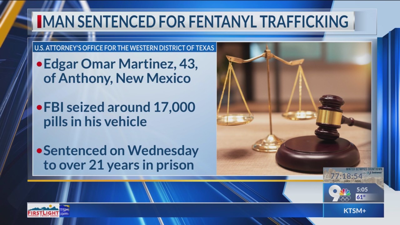 New Mexico man gets over 21 years for trafficking fentanyl