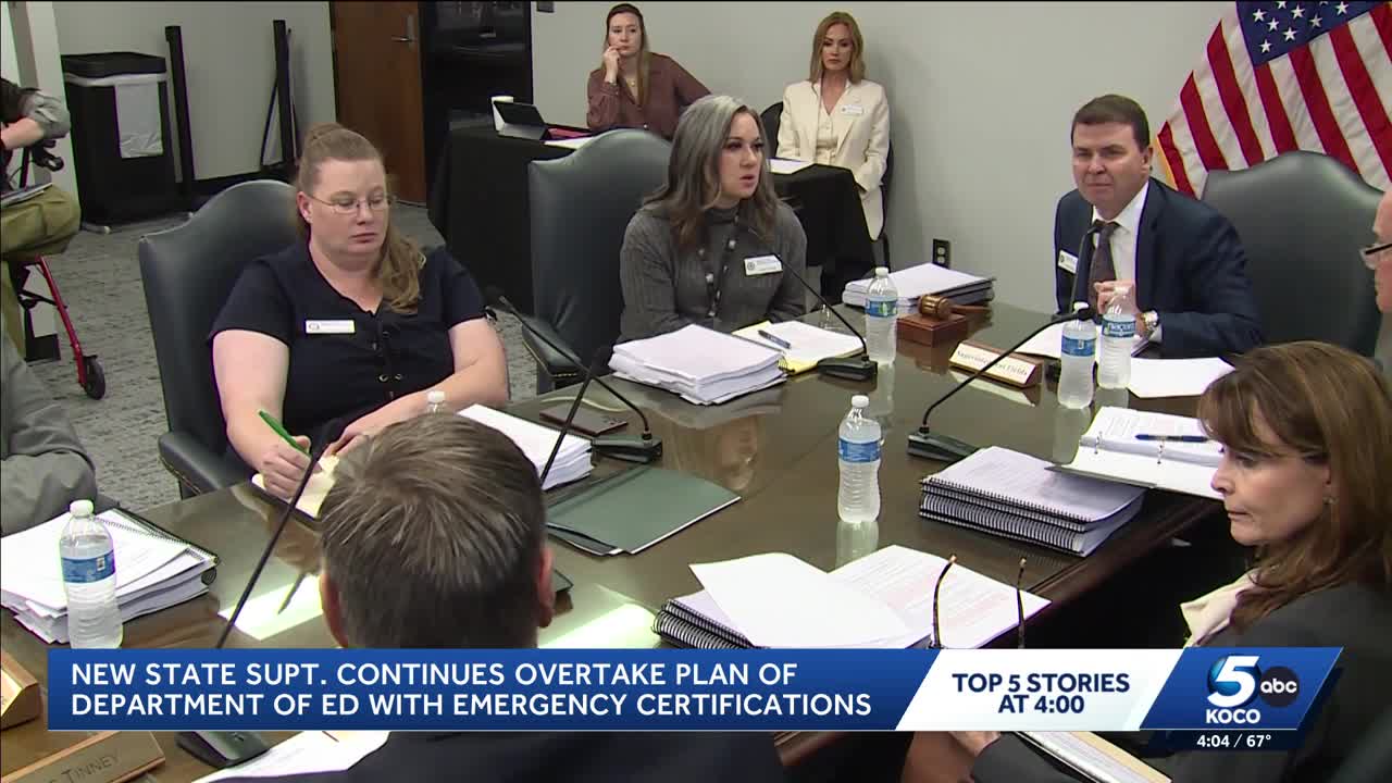 Oklahoma Education Board discusses emergency teacher certifications