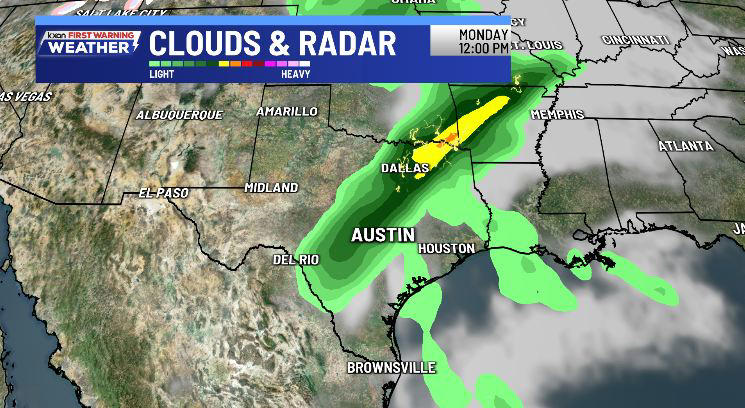 Scattered showers and storms possible into Friday