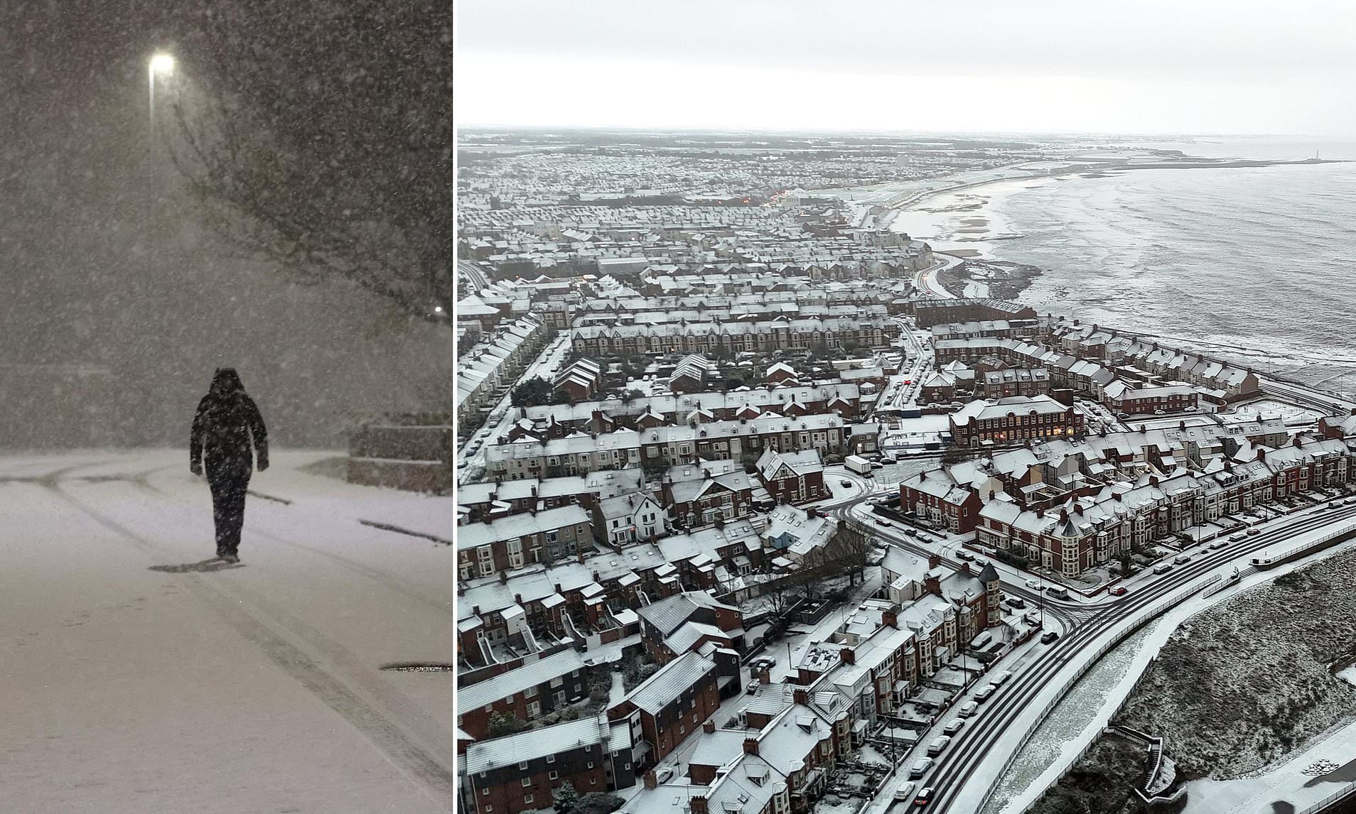 Britons face another night of sub-zero temperatures with parts of the ...