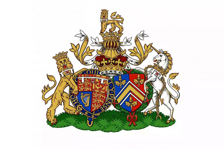 Kensington Palace Prince William and Kate Middleton's Conjugal Coat of Arms released in 2013.