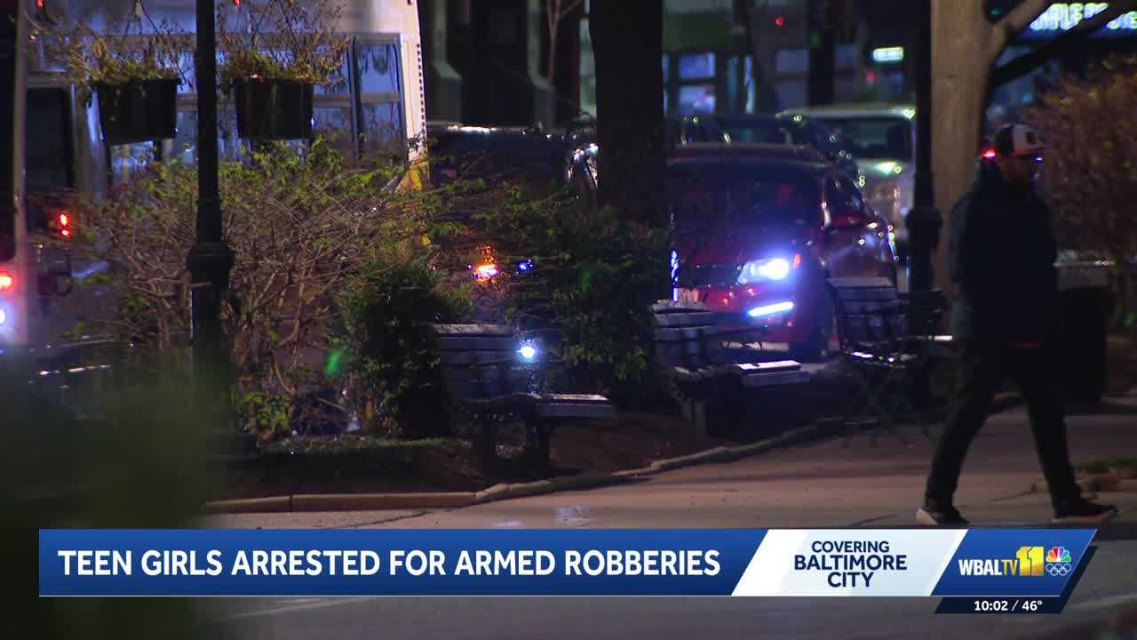 Police: 2 teen girls arrested after string of robberies in Baltimore