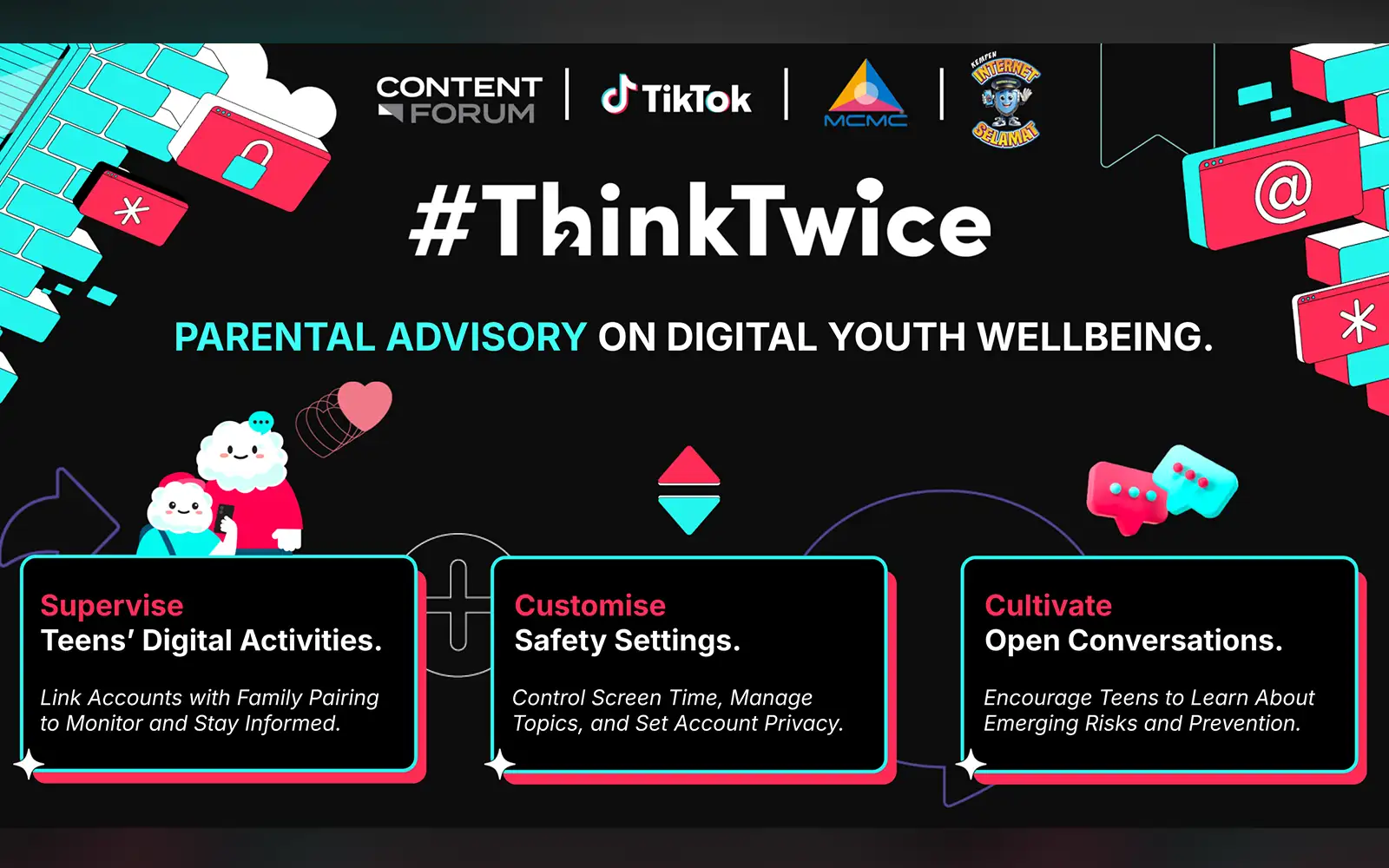TikTok’s ThinkTwice Parental Advisory promotes digital youth wellbeing(01)