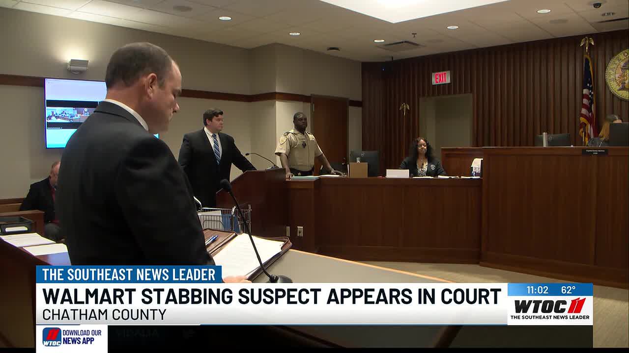 Walmart stabbing suspect appears in court as case moves forward