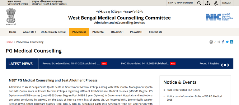 WB NEET PG counselling 2025: Choice filling for Round 1 begins today at ...