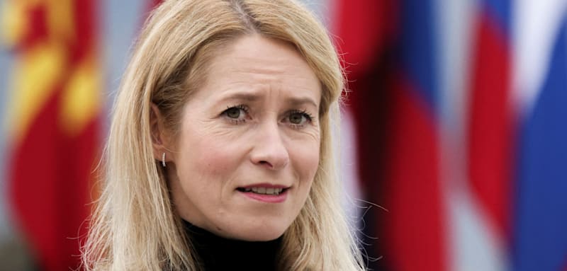 Kaja Kallas im Mahnmal für die Opfer des Kommunismus in Tallin