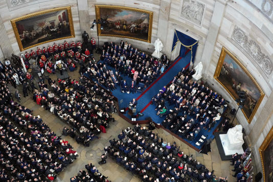 At least 17 billionaires were seated in the Rotunda for Trump's swearing-in.
