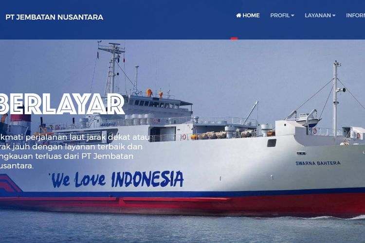 PT Jembatan Nusantara atau PT JN yang saat ini berstatus anak usaha PT ASDP Indonesia Ferry (Persero).