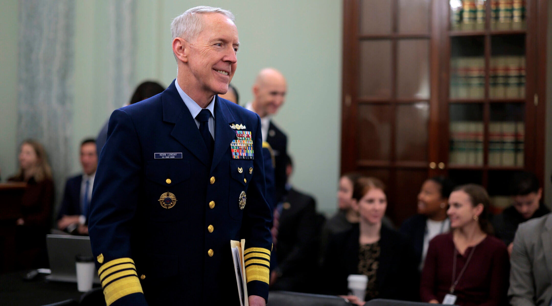 Coast Guard again retracts policy that would downgrade swastika as hate symbol, clearing path for new leader’s confirmation<br>