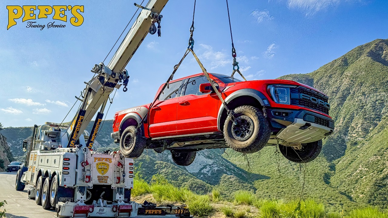 New Ford Raptor Launches Off a Mountain with no damage!