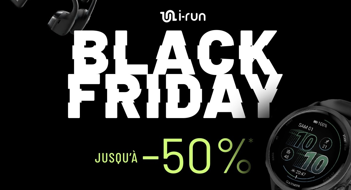 Black Friday i-Run 2025 : offres chaussures et textile running en promo