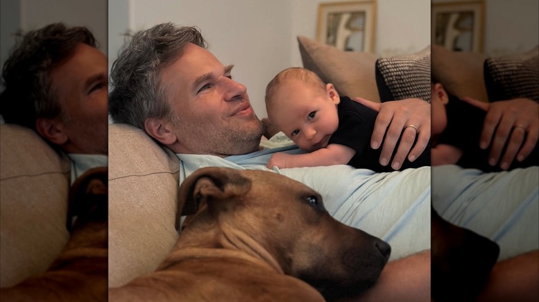 David Hoffman poses with son Sonny Hoffman for Instagram (2023)