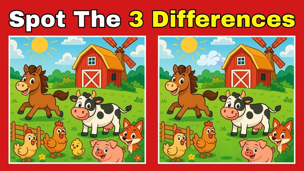 Spot the difference: Can you find 3 changes between the two pictures in ...