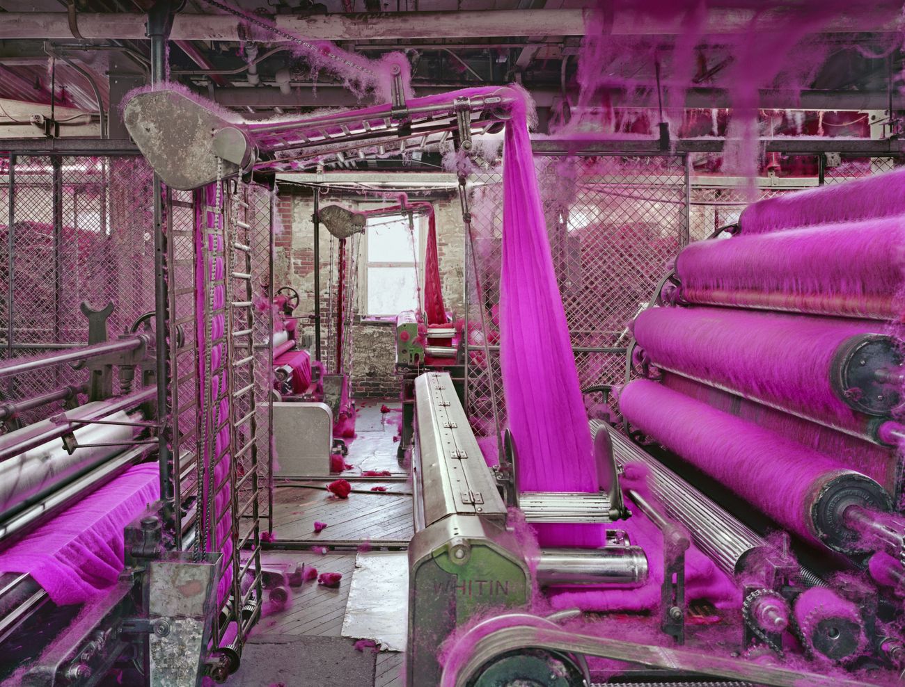 Wool carders, S & D Spinning Mill in Millbury, Massachusetts, 2012