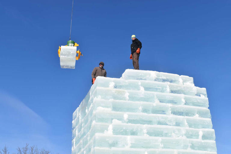 It takes a village to build an ice palace