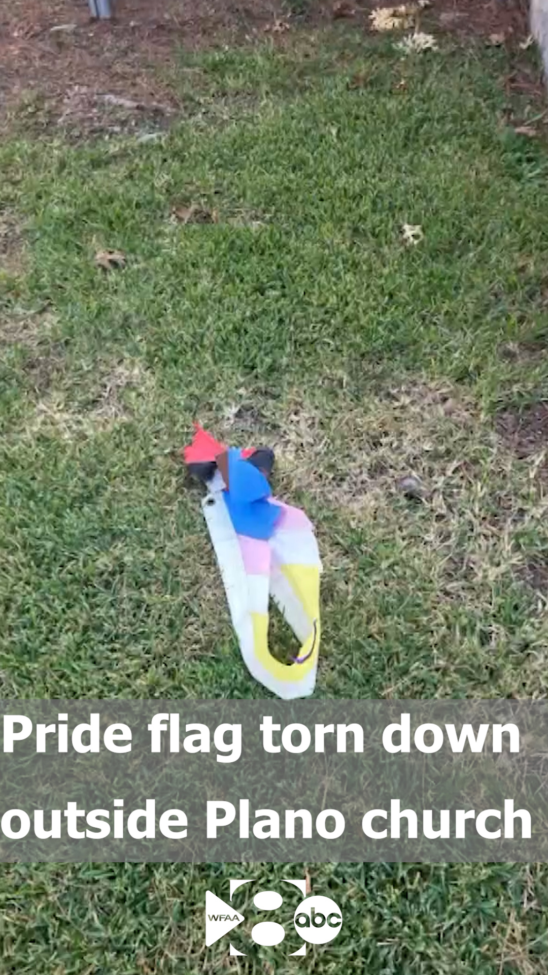 Pride flag torn down outside Plano church