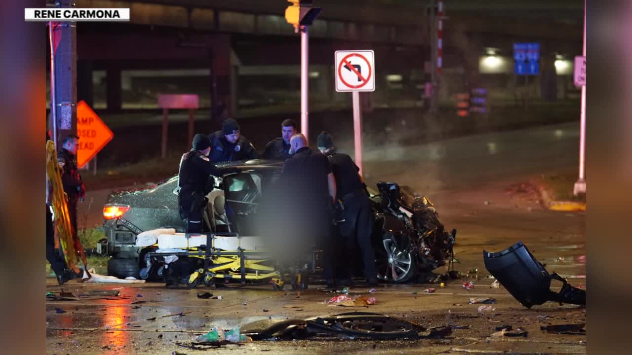 Greenfield police chase; fleeing driver tops 100 mph, hits light pole