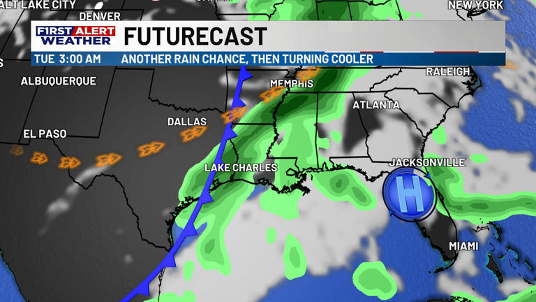 FIRST ALERT FORECAST: Front brings a couple showers early Saturday ...