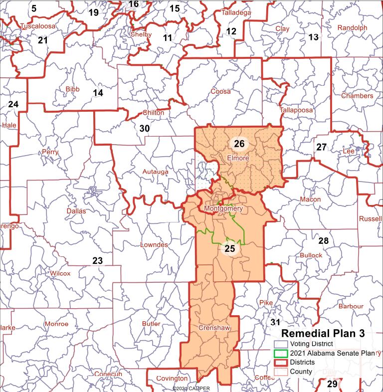 A closer look at Alabama’s newly-drawn state senate map