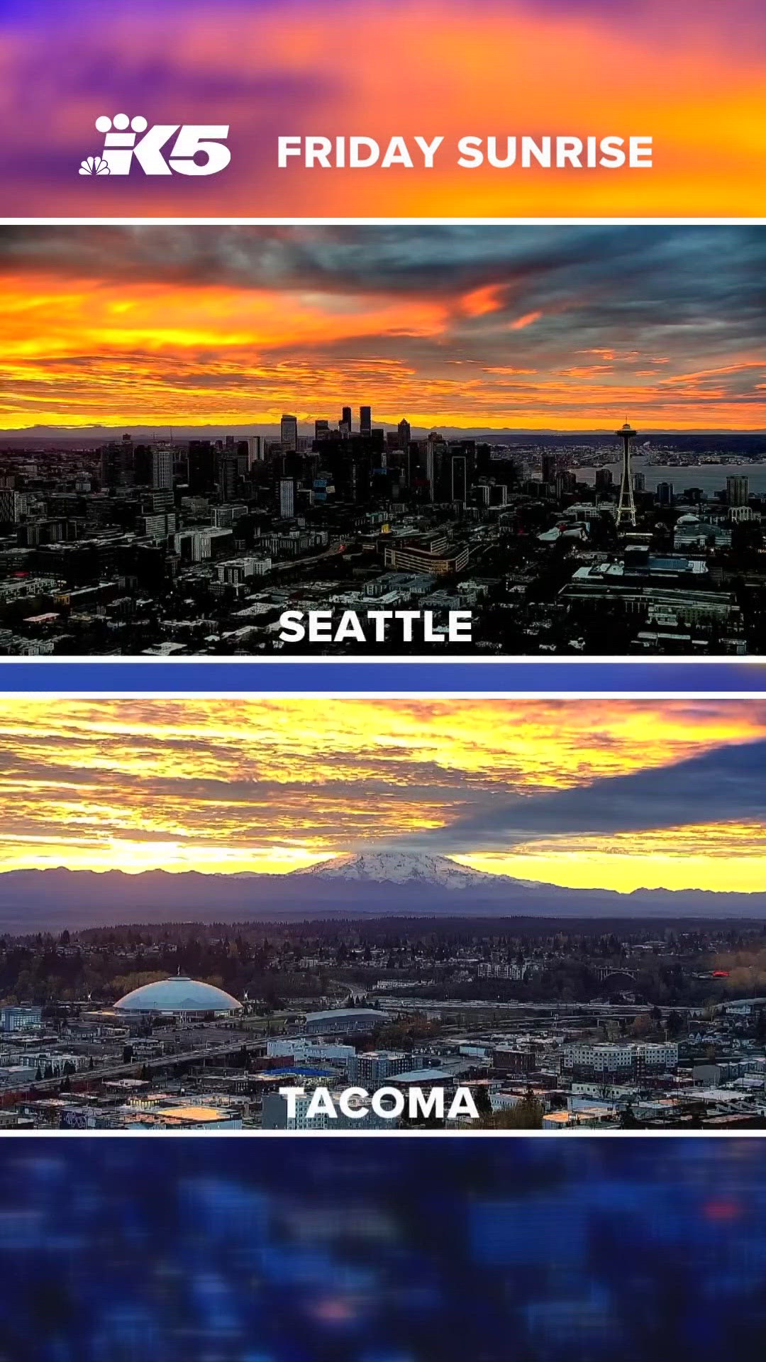 Sunrise Across Tacoma & Seattle