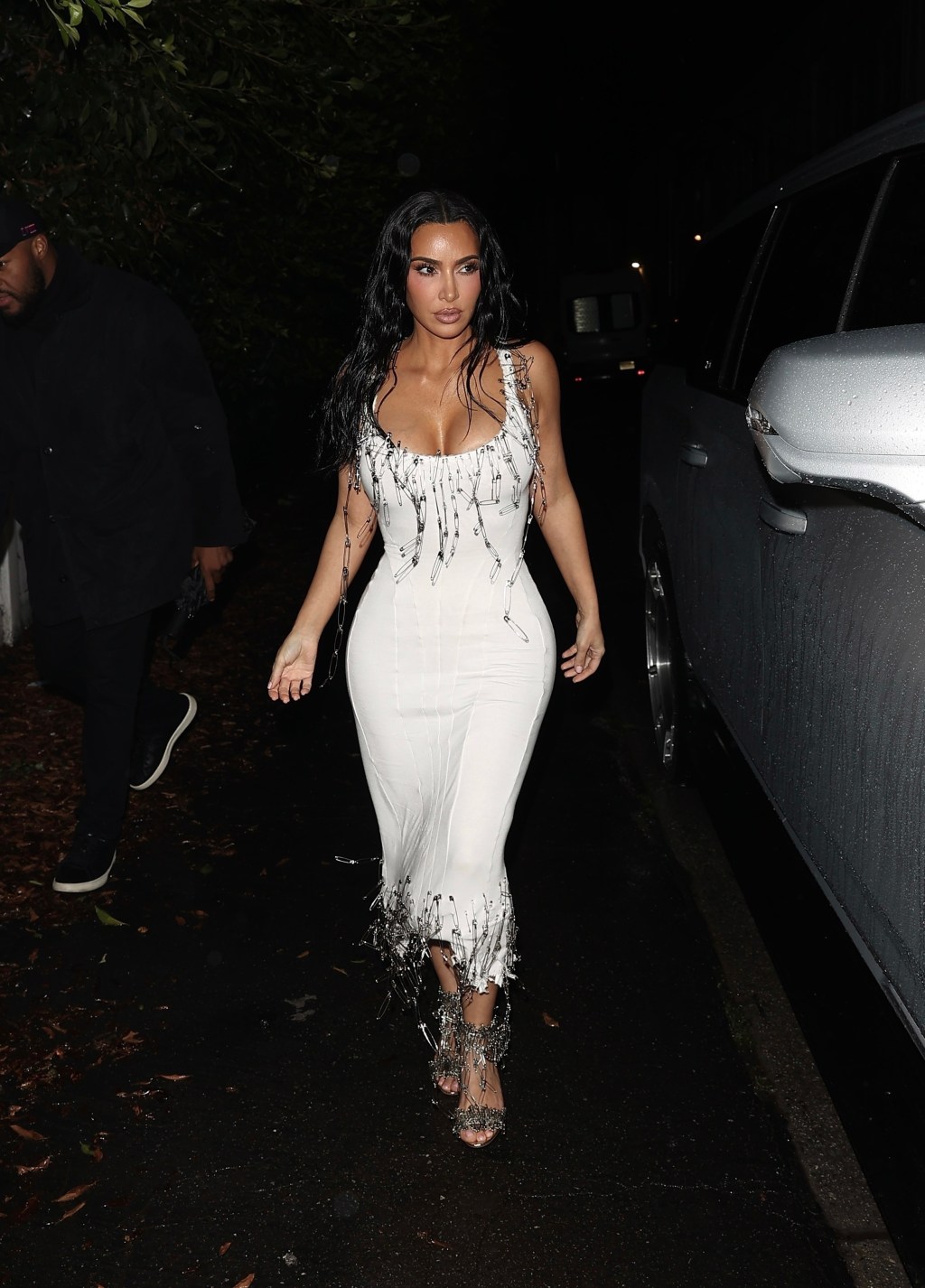 kim kardashian party dress Kim Kardashian Wears a Bridal Balenciaga Ball Gown to the 2025 Vanity Fair  Oscar Party