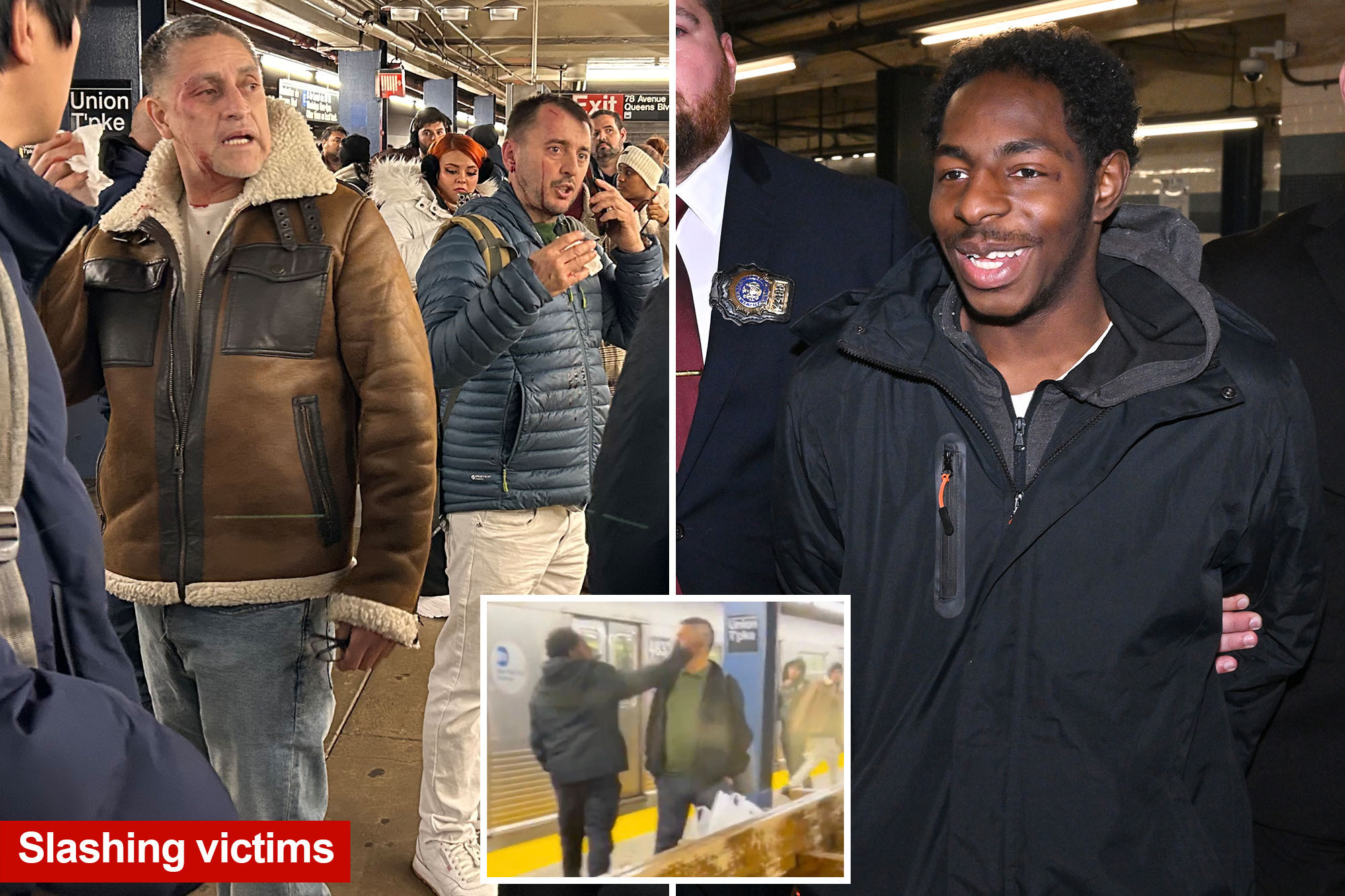 Maniac who allegedly slashed two men in face on subway platform is ...
