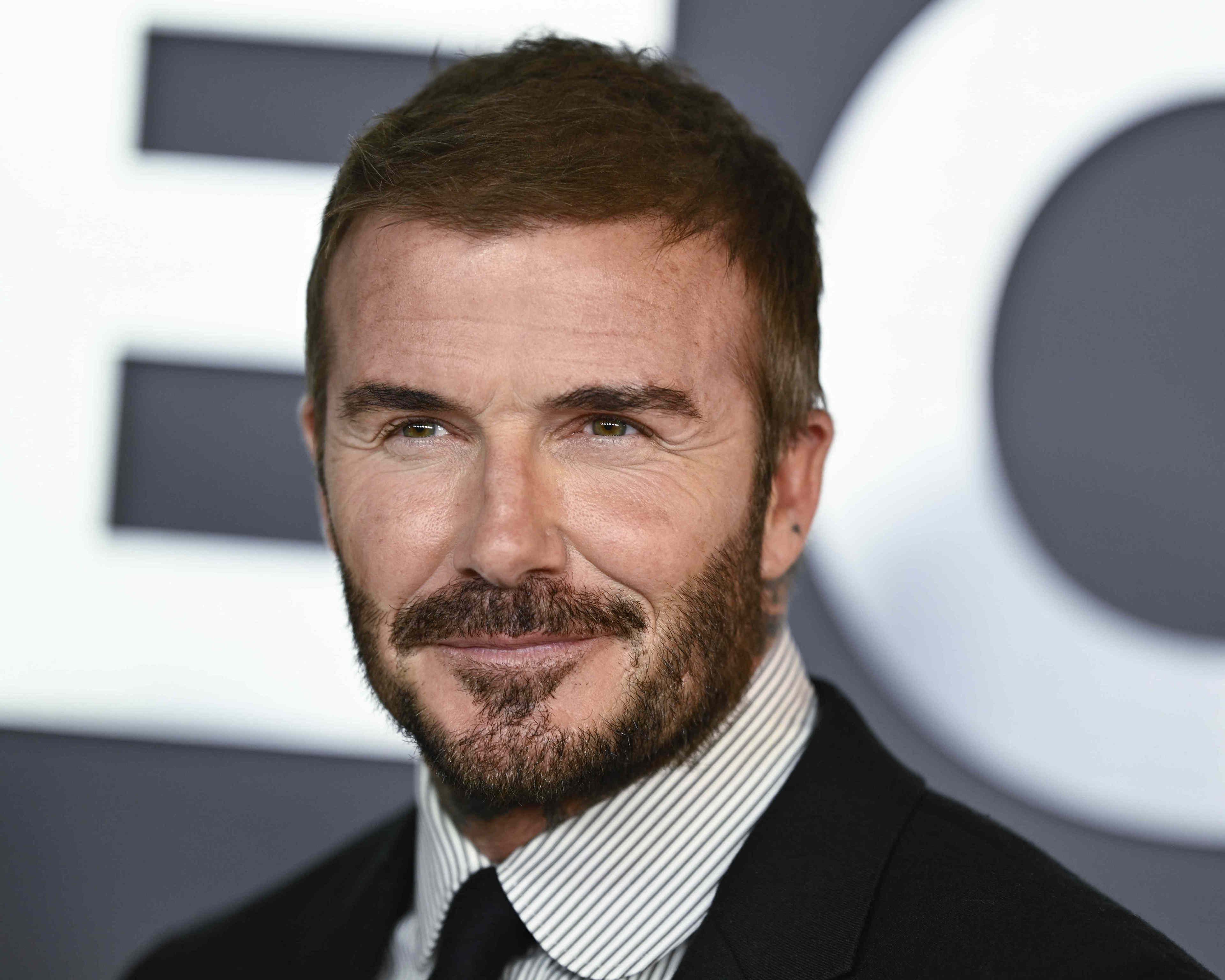 Getty Images David Beckham at the world premiere of 'Victoria Beckham' in 2025.