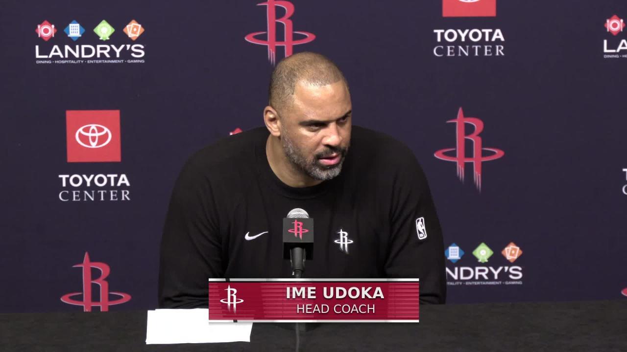DEN 112, HOU 109: Rockets coach Ime Udoka Postgame Media Availability